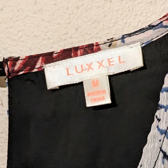 Luxxel Romper Semi-Sheer, Multi Color Print Skirt, Size Medium, Worn Once - Picture 2 of 12